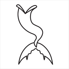 Obraz premium Tail icon outline vector