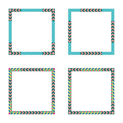 Red frame icon. Bold border symbol. Vibrant square edge. Vector flat design.