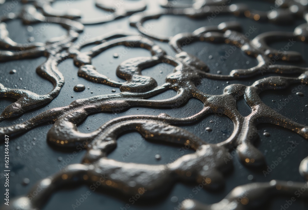 Poster abstract tin background showcasing malleable metal properties with a unique texture