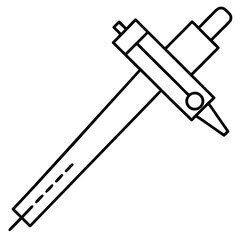 Technical caliper illustration with color options