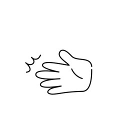 ツッコミをするシンプルな手のアイコン