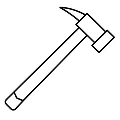 Classic hammer tool illustration for design projects