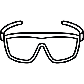 Safety glasses illustration with protective lenses