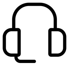 Headset and shopping bag customer service icon