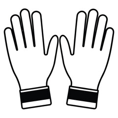Illustration of protective work gloves for manual labor