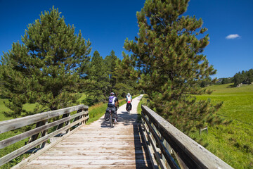 Bikers on the George S. Mickelson Trail, South Dakota