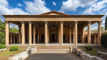 Obraz premium Temple of the Villa Adriana, Tivoli, Italy