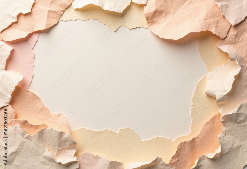 Poster abstract paper background with torn edges and layered textures for creative design