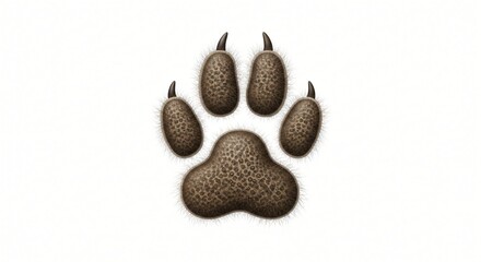 Animalistic paw print design with sharp claws for adventurous nature lovers