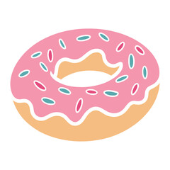 Strawberry Frosted Donut with Sprinkles