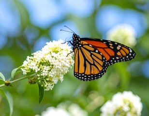 Obraz premium Monarch butterfly on a flower (1)