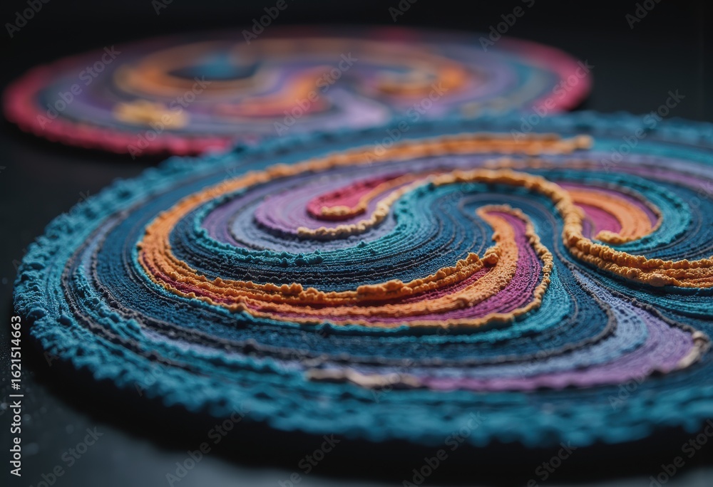 Poster abstract molybdenite background featuring colorful layers and swirls