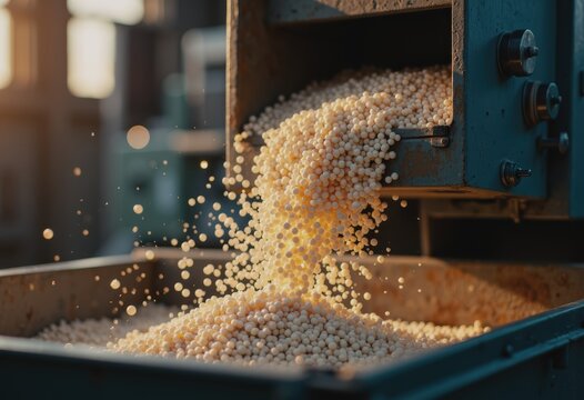 Plastic granulator producing uniform pellets in a manufacturing process