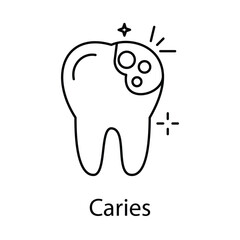Caries Icon. Vector Design