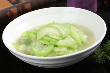 Chinese cuisine, Cantonese cuisine, original flavor luffa