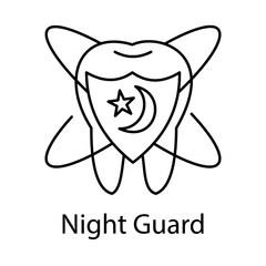 Night Guard Icon. Vector Design
