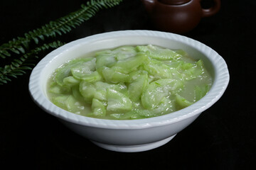 Chinese cuisine, Cantonese cuisine, original flavor luffa