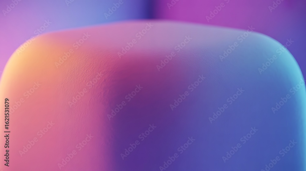 Canvas Prints softly lit abstract shape with gradient hues of pink orange and blue background color