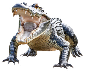 Fototapeta premium PNG Crocodile roaring alligator reptile animal.