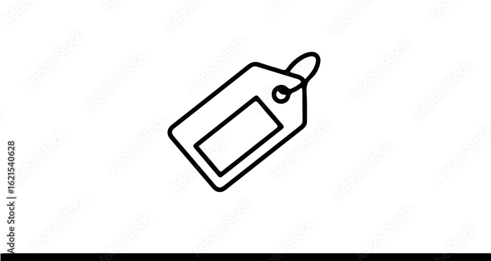Poster promotion and sale vector graphic of a simple price tag outline for product labeling and retail prom