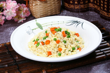 Chinese cuisine, Cantonese cuisine, peeled corn scrambled eggs
