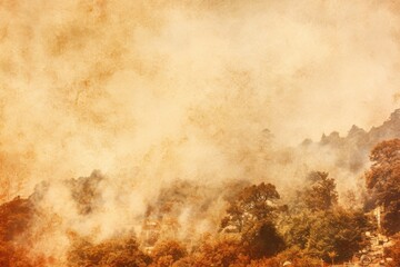 Fototapeta premium Foggy Mountain Landscape with Mysterious Atmosphere and Texture