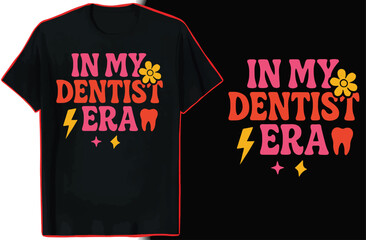 Obraz premium Dentist T-Shirt Design Funny Tooth Hero Dental Clinic Graphic 