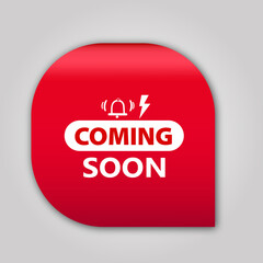 Coming Soon  banner business sale flat red web banner for website art poster	