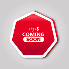 Coming Soon  banner business sale flat red web banner for website art poster	