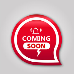 Coming Soon  banner business sale flat red web banner for website art poster	