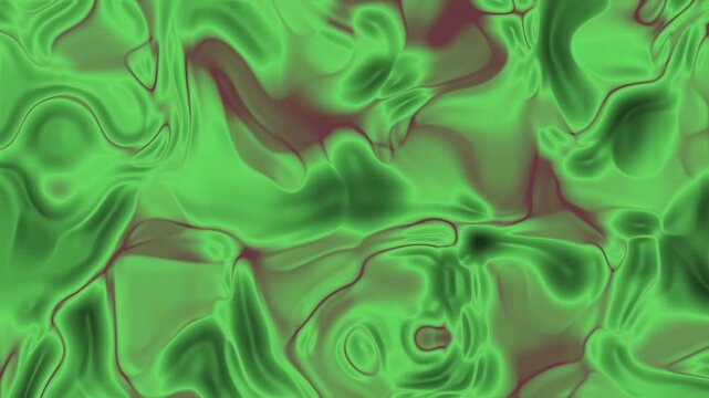 Bold Grounded  Abstract fluid motion background with green and maroon hues creating a mesmerizing and organic pattern
