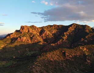 Fototapeta premium Mountain range at sunset (2)