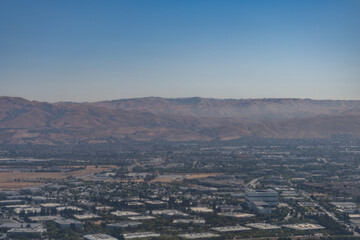 Smog in the Santa Clara Valley. Diablo Range. Santa Clara County, California
