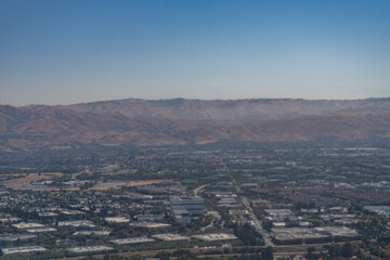 Smog in the Santa Clara Valley. Diablo Range. Santa Clara County, California
