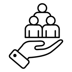 Customer Care Icon Vector Illustration Line Version