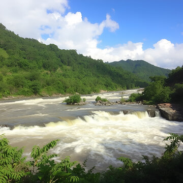 River in spate at Serra do Cipo, Minas Gerais, Brazil