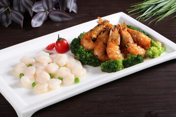 Chinese cuisine, Cantonese cuisine, double flavored shrimp