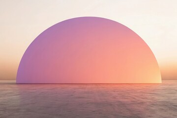 Vibrant sunset over calm ocean water