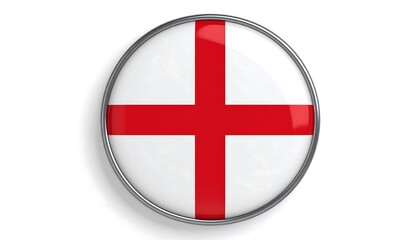 Obraz premium Round button with the English flag