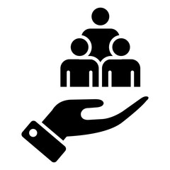Customer Care Icon Vector Illustration Glyph Version