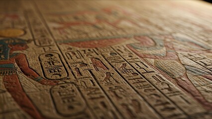 Fototapeta premium Ancient Egyptian Hieroglyphic Carvings