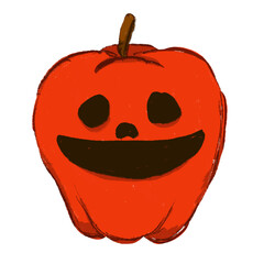 halloween  face  apple