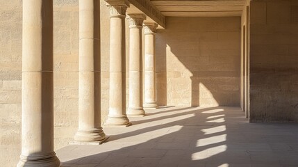 Ancient Columns Basking in Sunlight: A Timeless Architectural Marvel