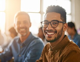 A close-up shot focusing on a student's face as it lights up with understanding