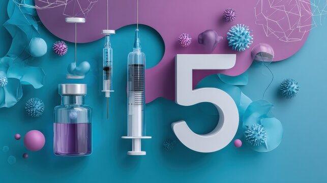 Top 5 Plastic Procedures Infographic Highlighting Popular Options in a Clean and Modern Layout With Colorful Abstract Elements