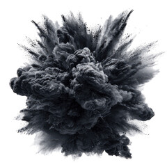Dark gray powder explosion