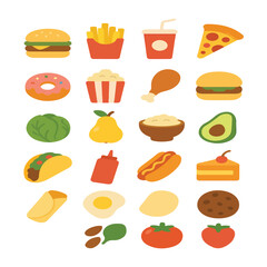 Delicious food and drink assortment burger fries