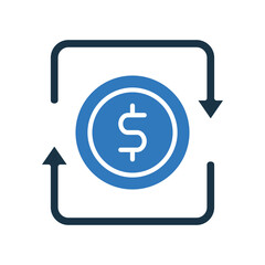 Cash Flow mixed color icon