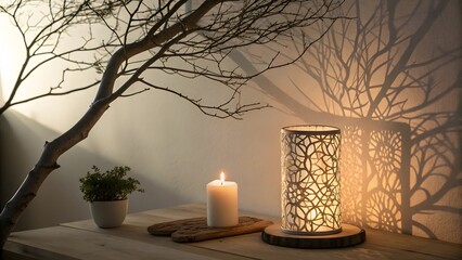 Shadow play creates forest from single candle