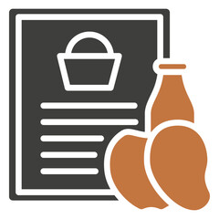 Category List dual tone, mini illustration icon. use for modern concept, print, UI, UX kit, web and app development. Vector related to commerce, retail, marketing and shopping.